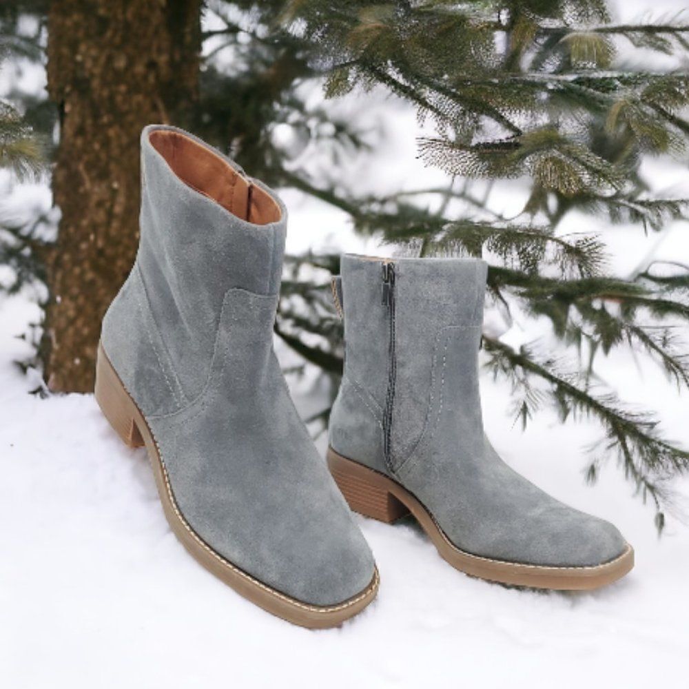 LUCKY BRAND Kazey Square Toe Bootie in Castlerock Oilsue NWOB US 8.5